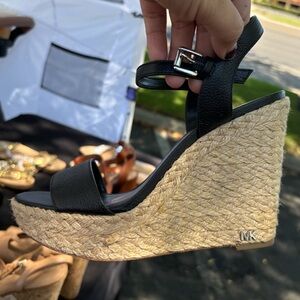 Black Michael Kors wedge sandals
